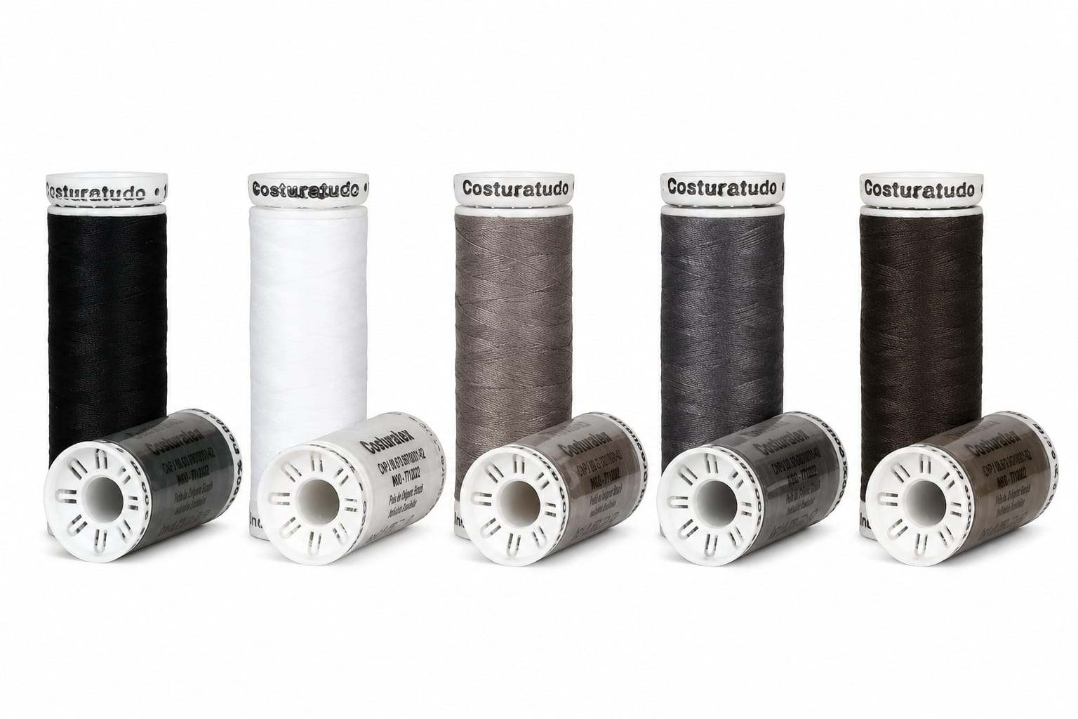 LINHA COSTURA COSTURATEX BRANCO/ PRETO/ CINZAS